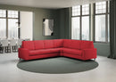 Divano Angolare 6 Posti 286x246x85 cm Sakar in Tessuto Rosso-3