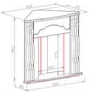 Camino Elettrico da Pavimento ad Angolo 88,2x95x47,3 cm Effetto Fiamma 2000W Clasic & Pluton Noce-4