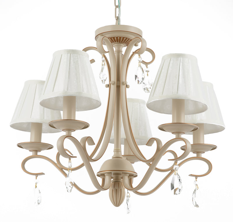 Lampadario Elegant in Metallo Brionia Beige