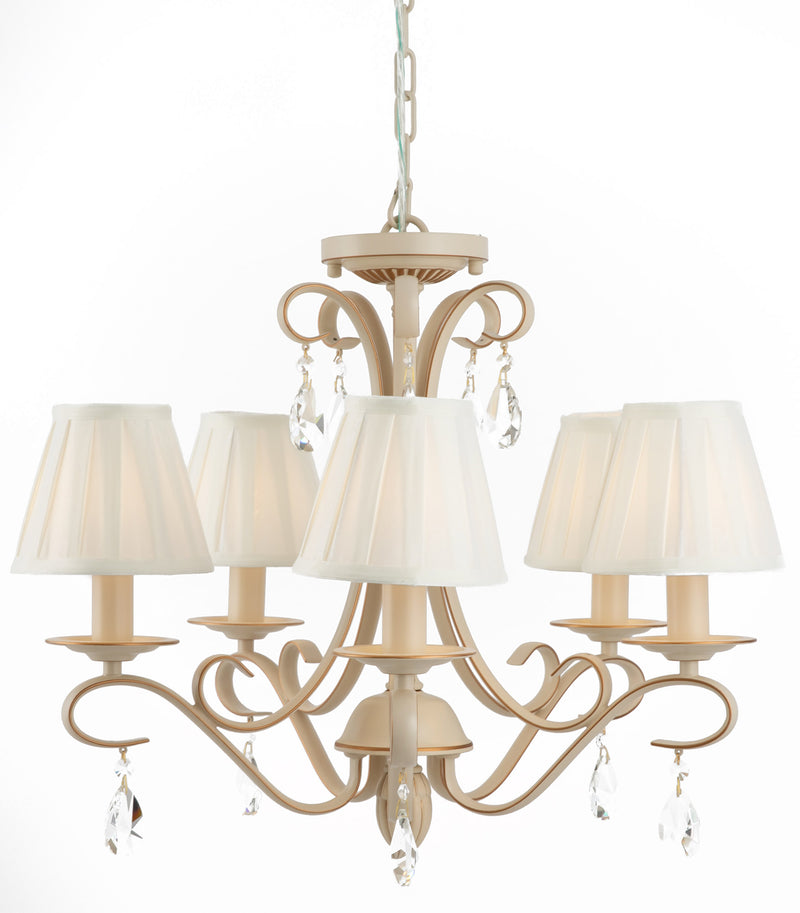 Lampadario Elegant in Metallo Brionia Beige