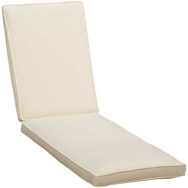 Cuscino per Lettino Prendisole da Giardino 188x53x8 cm in Poliestere Bianco Crema online