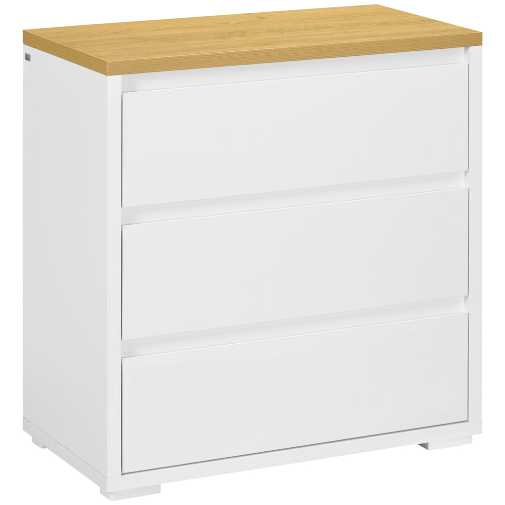 Cassettiera 3 Cassetti 70x37x75 cm in Truciolato Bianco – acquista su  Giordano Shop