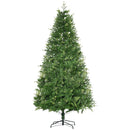 Albero di Natale Artificiale H228 cm 2056 Rami Decorato con Base in Metallo Verde-1