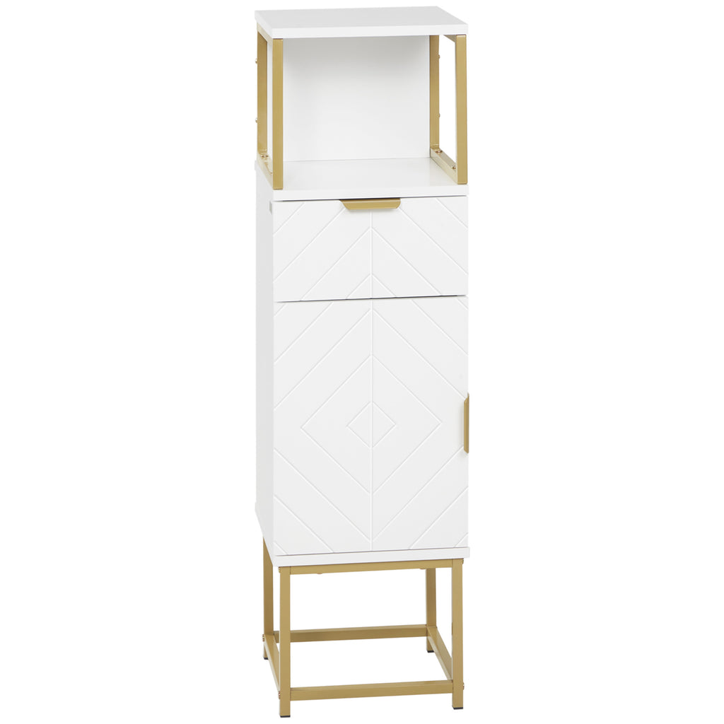 Mobile a Colonna Bagno 30x30x105 cm in Legno e Metallo Bianco – acquista su  Giordano Shop