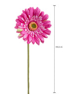 Set 8 Fiori Artificiali di Gerbera Singolo H 62 cm-3