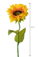 Set 12 Girasoli Artificiali Mini con Foglie 49 cm-2