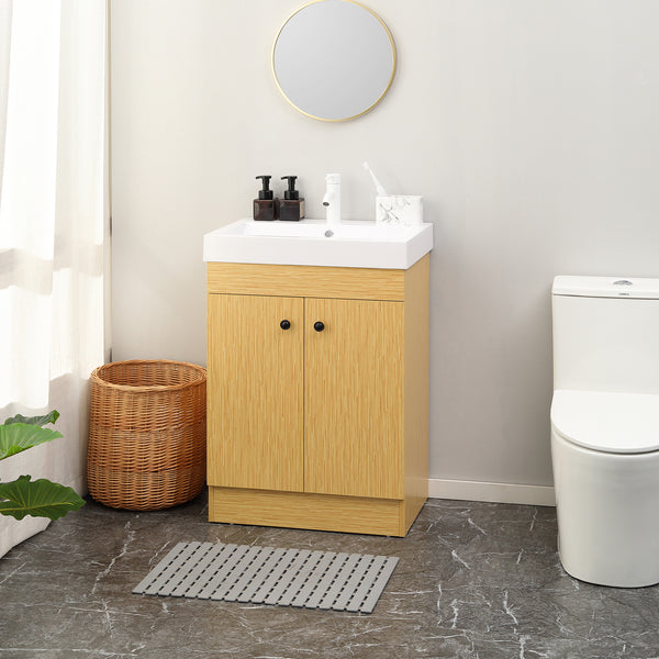 Mobile Bagno sotto Lavabo con Lavello 60x41,5x88 cm in Truciolato Naturale sconto