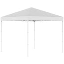 Gazebo Pieghevole da Giardino 2,45x2,45m in Acciaio e Tessuto Oxford Bianco-1