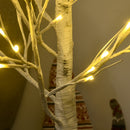 Albero di Natale 17x17x120 cm con 72 Luci LED Bianco-9