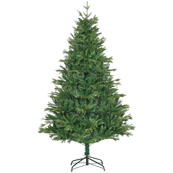 acquista Albero di Natale Artificiale H180 cm 1443 Rami con Decori e Base in Metallo Verde