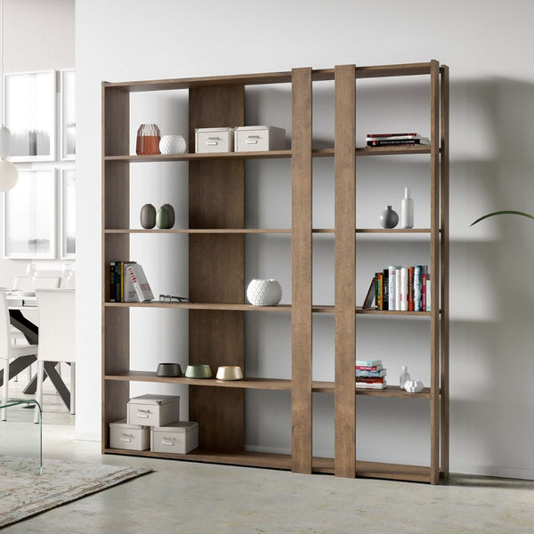 acquista Libreria Moderna 5 Ripiani 178x36x204 cm in nobilitato Marrone