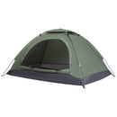 Tenda da Campeggio 2 Posti  206x152x110 cm con Porta a Cerniera Zanzariera e Finestre a Rete Verde-1