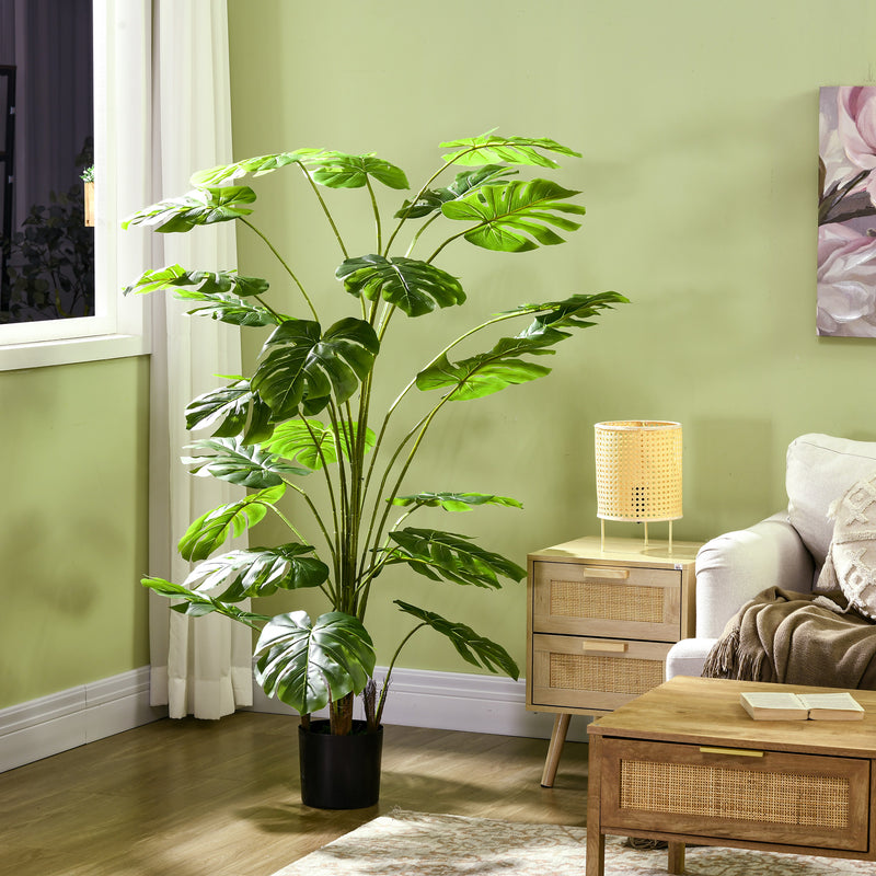 Pianta Artificiale Monstera da Interno e Esterno H180 cm con Vaso Verde-7