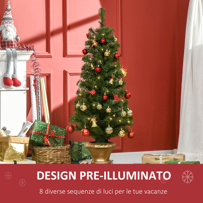 Albero di Natale Artificiale H120 cm 140 Rami con Luci LED Verde – acquista  su Giordano Shop