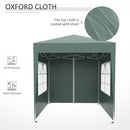 Gazebo Pieghevole 2x2m in Metallo e Poliestere Verde-7