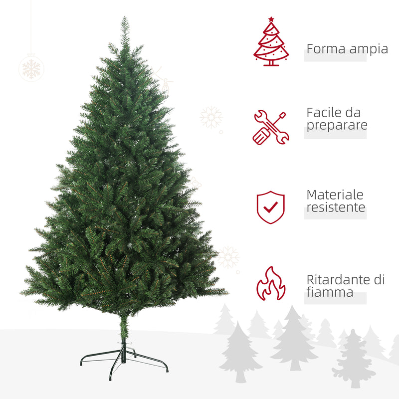 Albero di Natale Artificiale 180 cm 800 Rami Verde-4