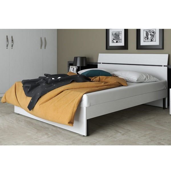 Letto Matrimoniale 98x171x200 cm bianco frassinato sconto