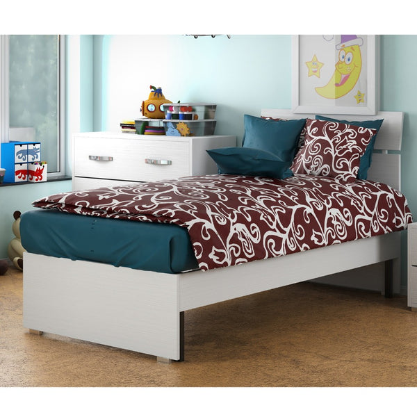 Letto Singolo 98x85x200 cm bianco frassinato sconto