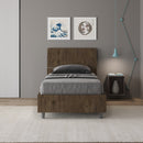 Letto Singolo Demas Testata Dritta  Noce Varie Misure-4