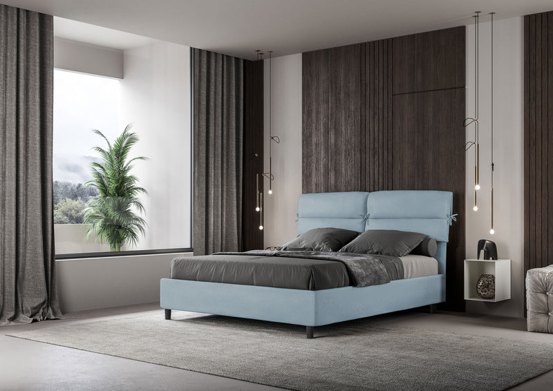 Letto Matrimoniale Nandy Azzurro Varie Misure-4