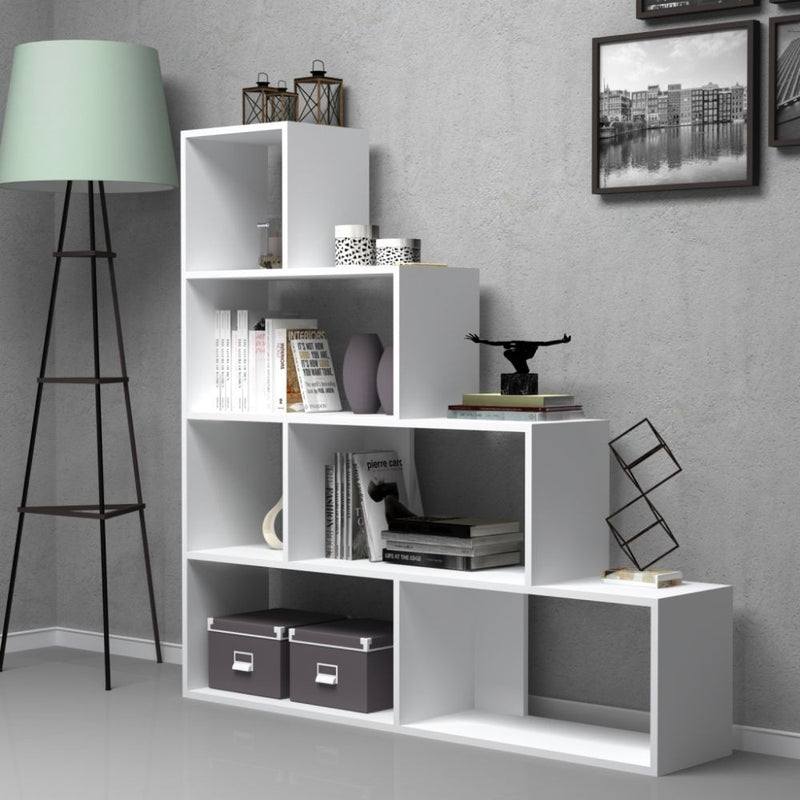 Libreria a scala Alis 145x145 cm bianca – acquista su Giordano Shop