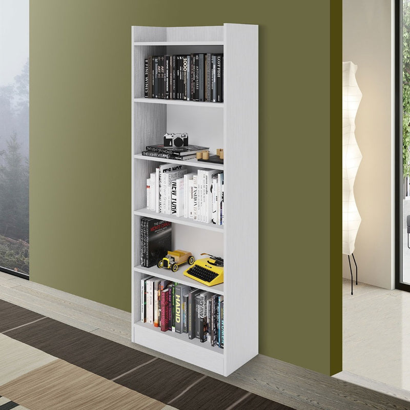 Libreria ad Albero 96x30x150 cm 13 Ripiani Bianco