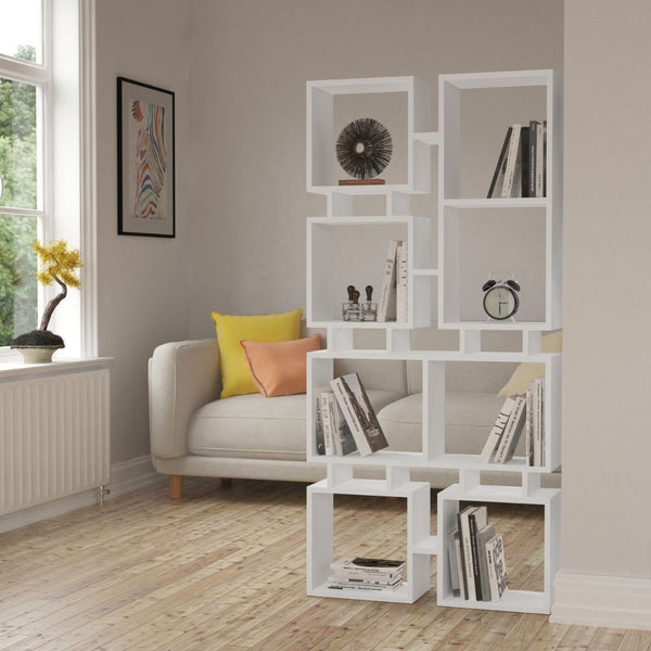 online Libreria Moderna 79x166,5 cm in MDF Rail Bianco