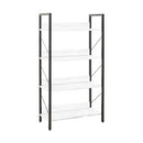 Libreria in Legno 139x73x35 cm Scaffale 4 Ripiani per Ufficio Bianco-1