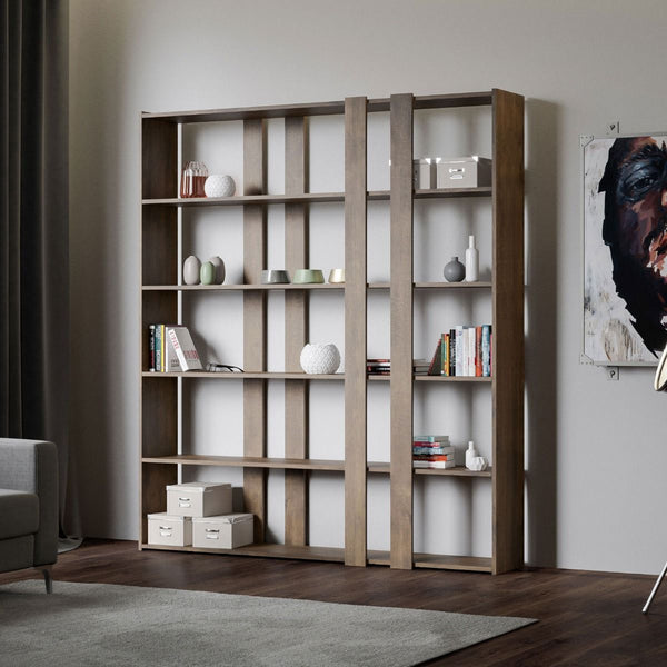 Libreria Moderna 5 Ripiani 178x36x204 cm in nobilitato Marrone – acquista  su Giordano Shop