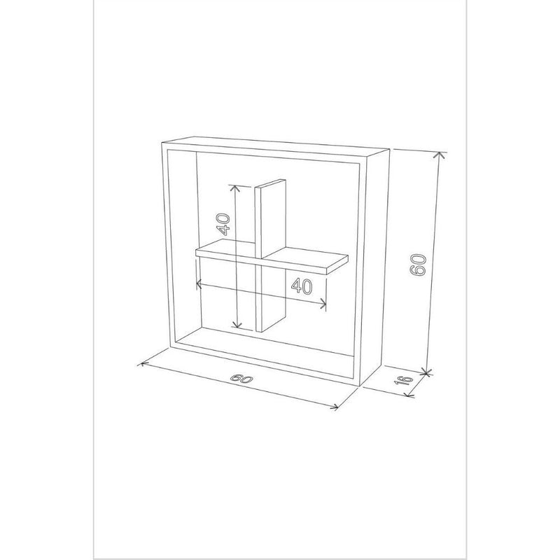 Libreria pensile Kiss 60x60x16 cm-3