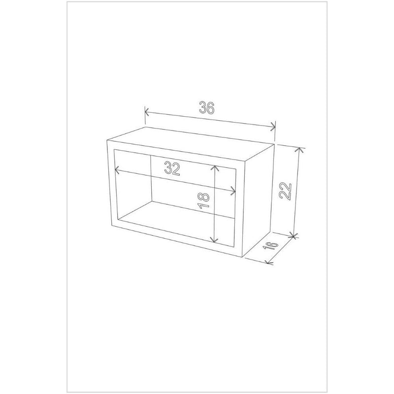 Libreria pensile Monroe 37x17x23 cm composta da 3 quadri -3