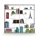 Libreria Tars bianca 84x24x157H cm-4