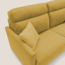 Divano Letto 2 Posti 176x102x97 cm Margot in Tessuto Giallo-4