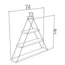 Mensola triangolare Moset 3 ripiani rovere -2