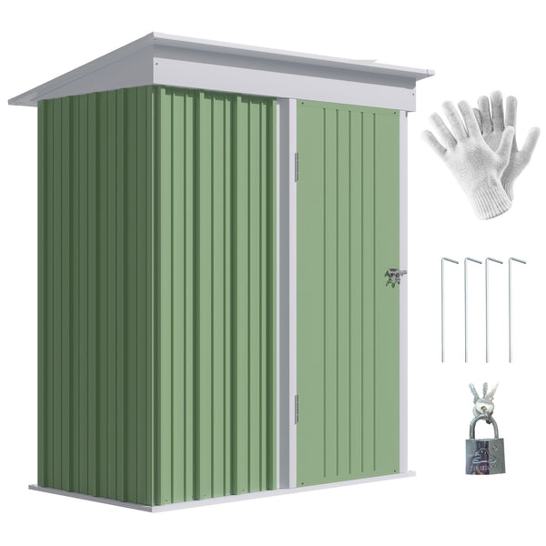 Casetta Box da Giardino 161x95x163/181 cm in Acciaio Verde prezzo