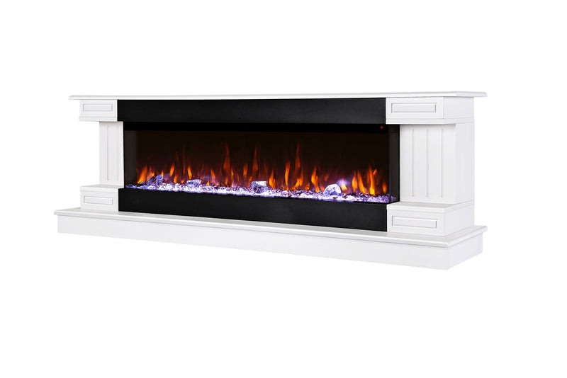 Camino Elettrico da Pavimento 60,3x181x43 cm Effetto Fiamma 1500W Arizona & Dalas maxi-2