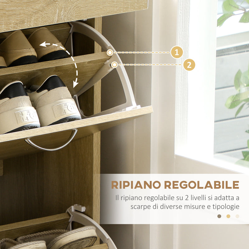 Mobile Scarpiera 80x30x91,5 cm in Truciolato Rovere – acquista su Giordano  Shop