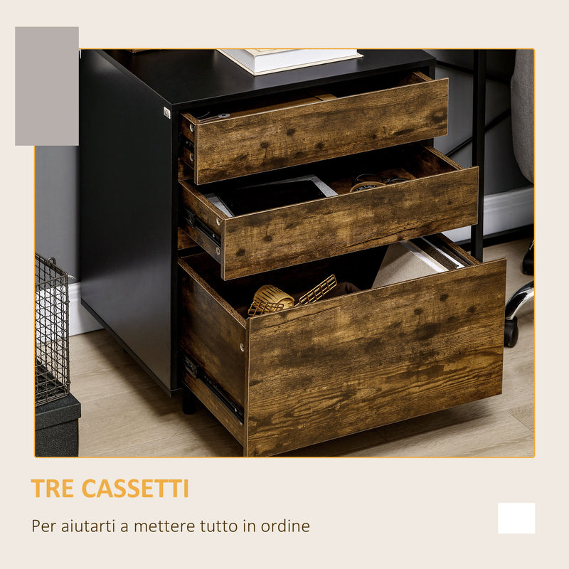 Cassettiera Grande Bianca - 3 Cassetti 40X29X58