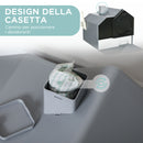 Lettiera per Gatti 47x45x42 cm in PP e ABS Grigio-4