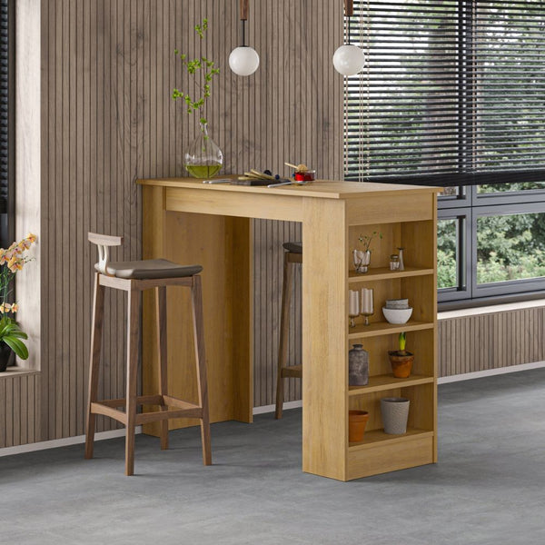 sconto Tavolo da Pranzo Penisola 117x54x101,8 cm in MDF Swallow Rovere