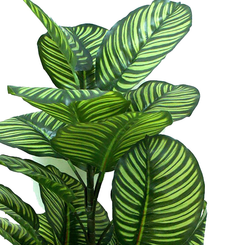 Pianta Artificiale Calathea in Vaso con 22 Foglie H 85 cm-4