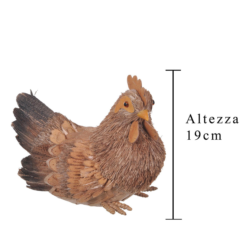 Set 2 Galline Decorative H 19 cm-2