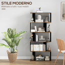 Libreria 5 Ripiani 70x29,5x163 cm in Legno Marrone Rustico-5