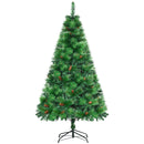 Albero di Natale Artificiale H180 cm 782 Rami con Decori e Base in Metallo Verde-1