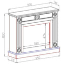 Camino Elettrico da Pavimento 80x95x27 cm Effetto Fiamma 1500W Bonita & Lorance-10