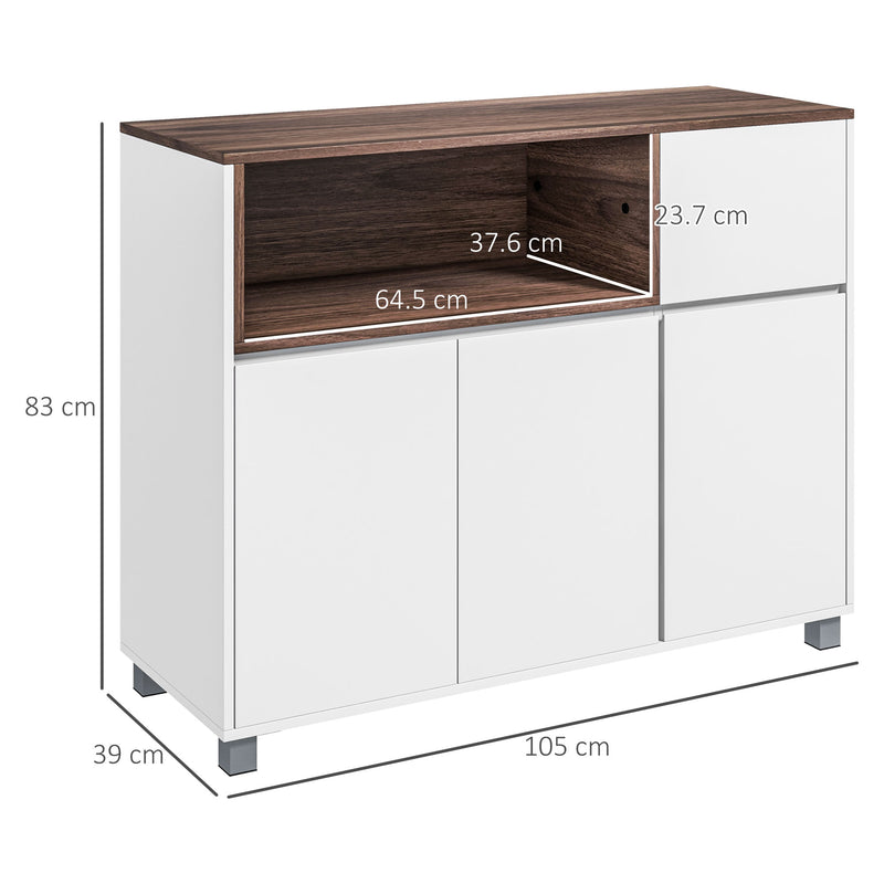 Credenza Moderna 60x40x95 cm Salvaspazio in Legno e Vetro Bianco – acquista  su Giordano Shop