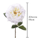 Set 6 Rose Artificiali Aperta H 50 cm-2