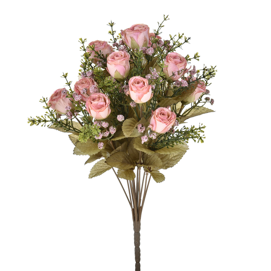 Set 2 Bouquet Artificiali di Rose Dry H 40 cm – acquista su Giordano Shop