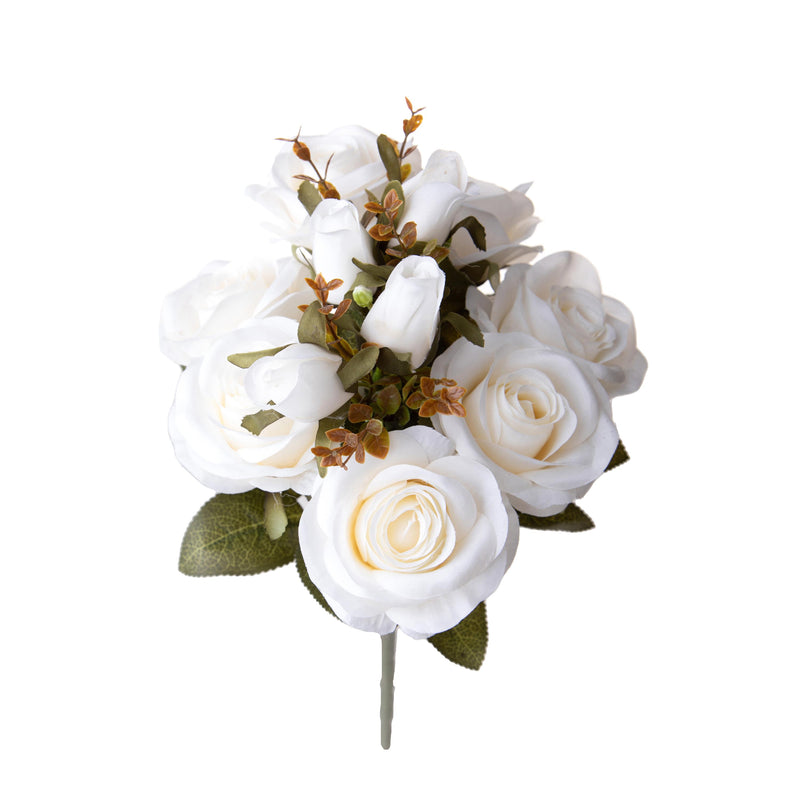 Set 3 Bouquet Artificiali Rose Anticato 39 cm