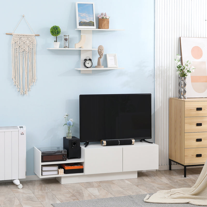 Mobile TV con Armadietto e Mensola a Muro 150x31,5x40 cm in Legno Bianco –  acquista su Giordano Shop